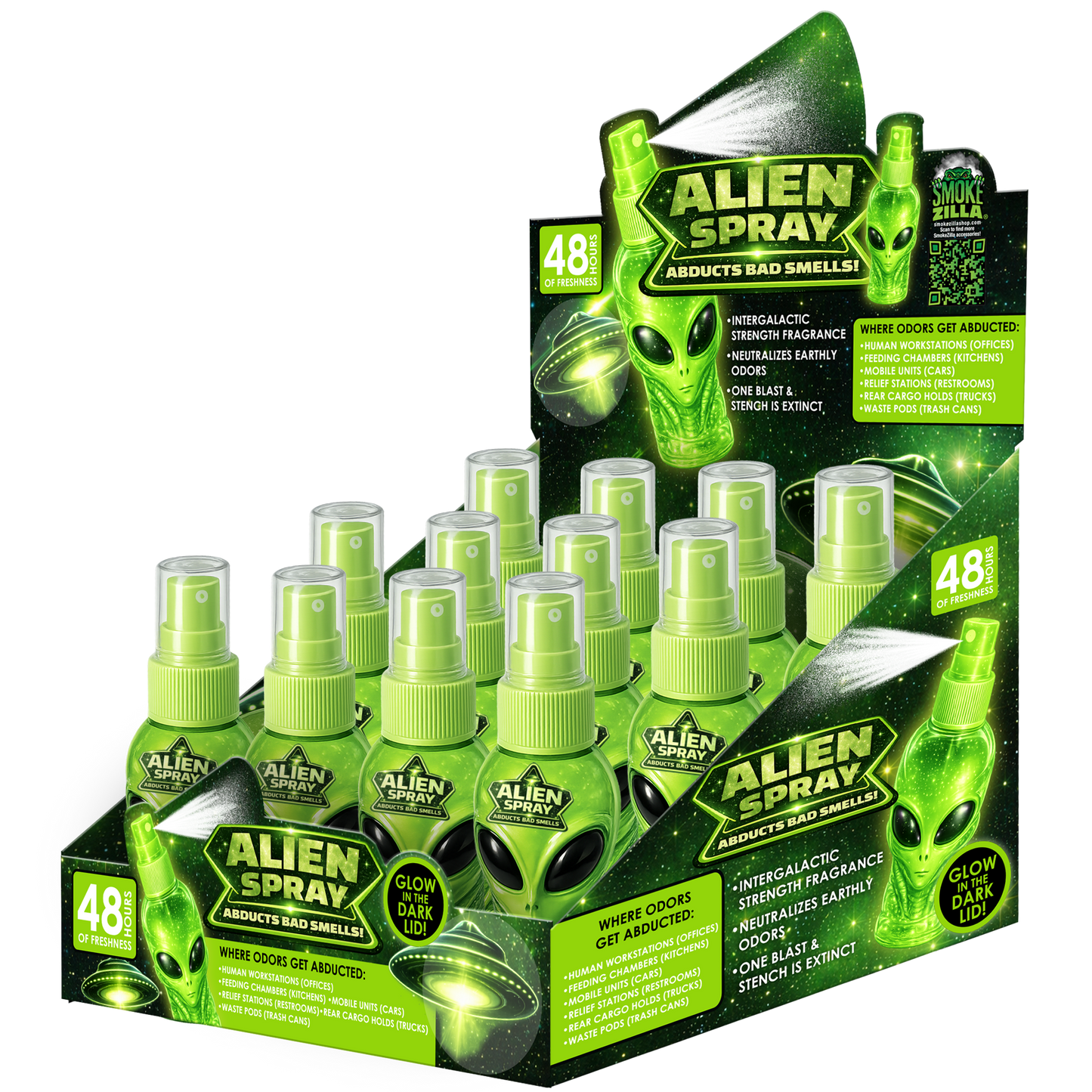 Air Freshener Alien Odor Spray - 12 Pieces Per Retail Ready Display 26632