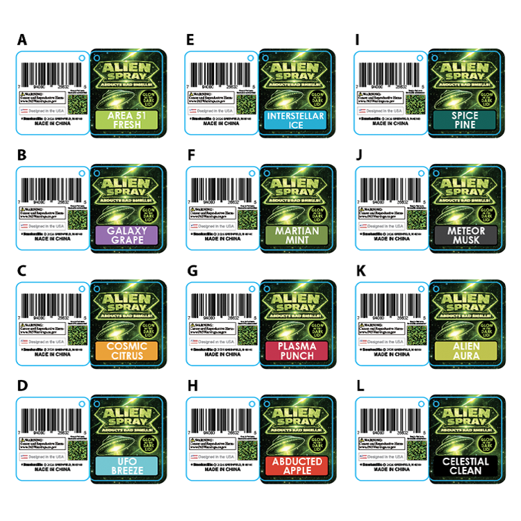 Air Freshener Alien Odor Spray - 12 Pieces Per Retail Ready Display 26632