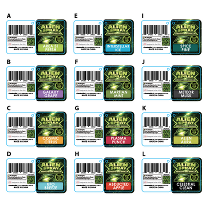 Air Freshener Alien Odor Spray - 12 Pieces Per Retail Ready Display 26632