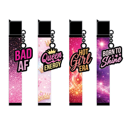 Glam Charm Tube Lighter - 12 Pieces Per Retail Ready Display 26633