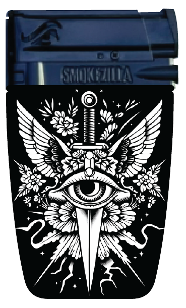 Glow in The Dark Cig Pack Lighter B - 12 Pieces Per Retail Ready Display 26650
