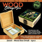 Petite boîte de rangement en bois avec loquet métallique - 6 pièces par présentoir de vente 26665