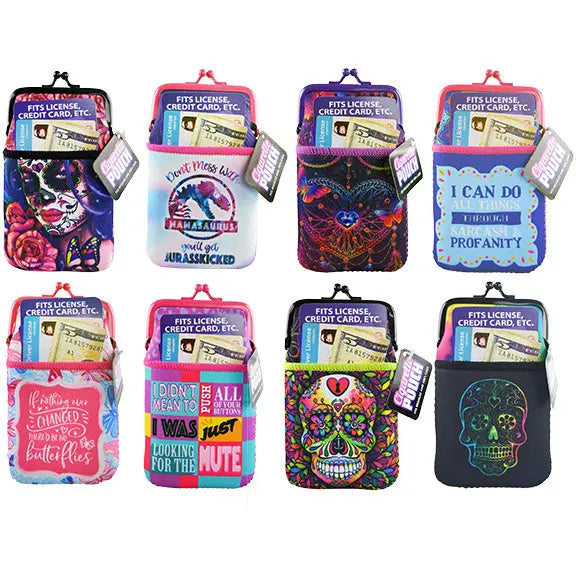 Neoprene Cigarette Pouch with Pocket - 8 Pieces Per Retail Ready Display 26667 SMOKEZILLA
