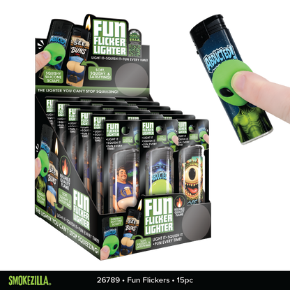 Fun Flicker Lighters - 12 Pieces Per Retail Ready Display 26789