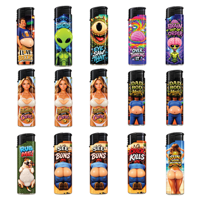 Fun Flicker Lighters - 12 Pieces Per Retail Ready Display 26789