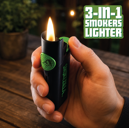3-in-1 Smokers Lighter - 12 Pieces Per Retail Ready Display 27019