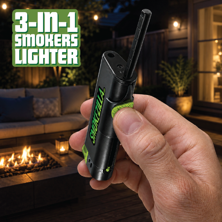 3-in-1 Smokers Lighter - 12 Pieces Per Retail Ready Display 27019