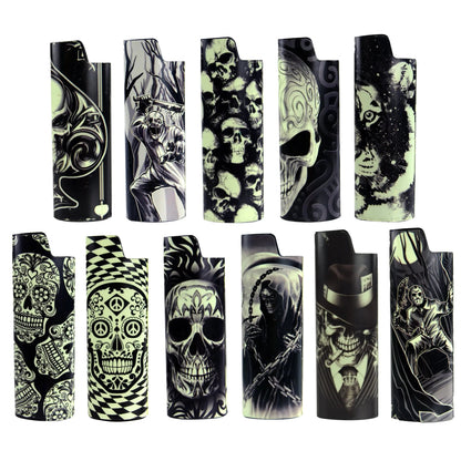 Glow in The Dark Metal Lighter Case - 12 Pieces Per Retail Ready Display 28294 SMOKEZILLA