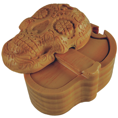 Skull Wood Puzzle Box