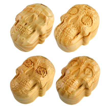 Skull Wood Puzzle Box