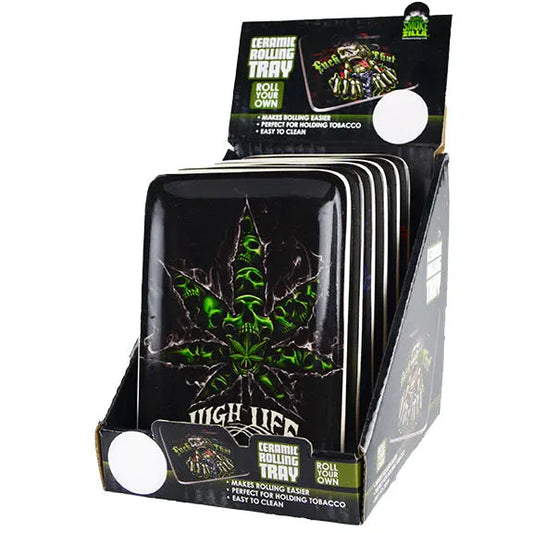 Ceramic Rolling Tray - 6 Pieces Per Retail Ready Display 30014 SPICY ZILLA