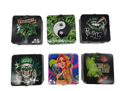 Metal Storage Box with Roll Tray- 6 Pieces Per Retail Ready Display 30026 SPICY ZILLA