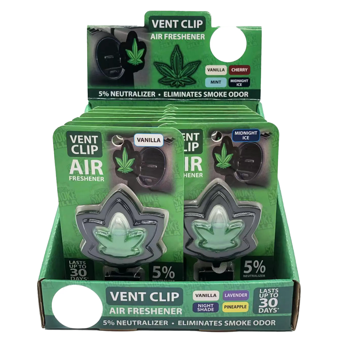 Smoke Eater Vent Clip Air Freshener - 12 Pieces Per Retail Ready Display 30036 SPICY ZILLA
