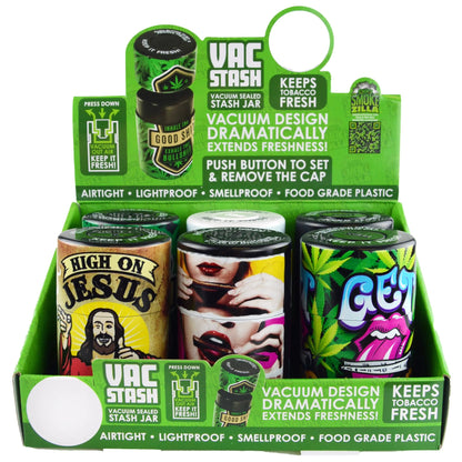 Printed Vacuum Jar Container 6 Pieces Per Retail Ready Display 30037 SPICY ZILLA