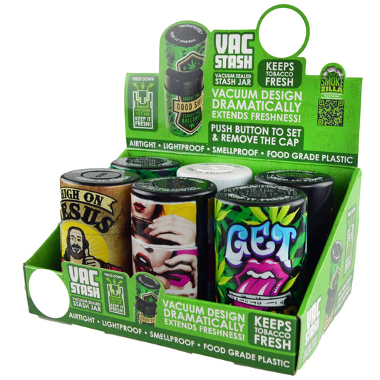 Printed Vacuum Jar Container 6 Pieces Per Retail Ready Display 30037 SPICY ZILLA