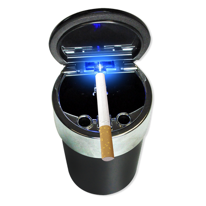 Printed Lid Camo Butt Bucket Ashtray with LED Light - 6 Pieces Per Retail Ready Display 40230