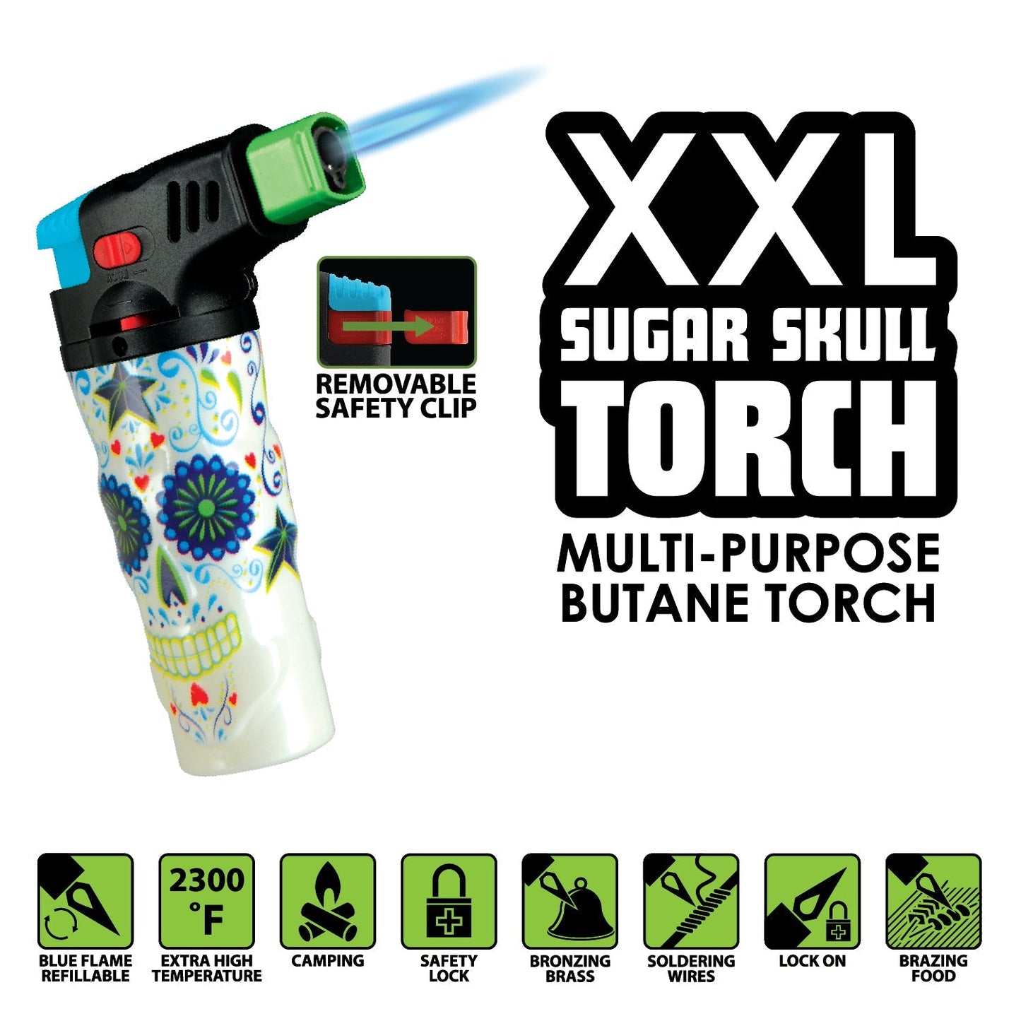 Molded Skull XXL Torch Lighter