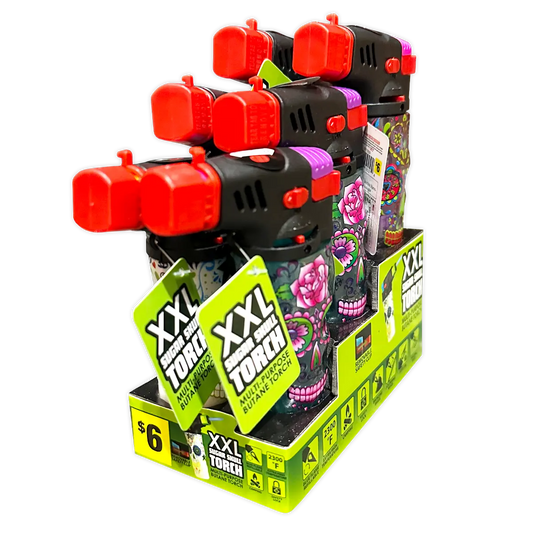 Molded Skull XXL Torch Lighter- 6 Pieces Per Retail Ready Display 40298 SMOKEZILLA