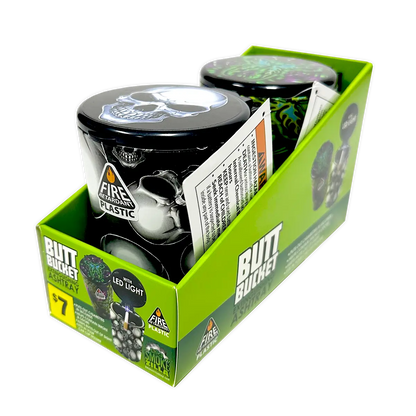 Full Print Butt Bucket Ashtray with LED Light - 2 Per Retail Ready Wholesale Display 40310 SMOKEZILLA