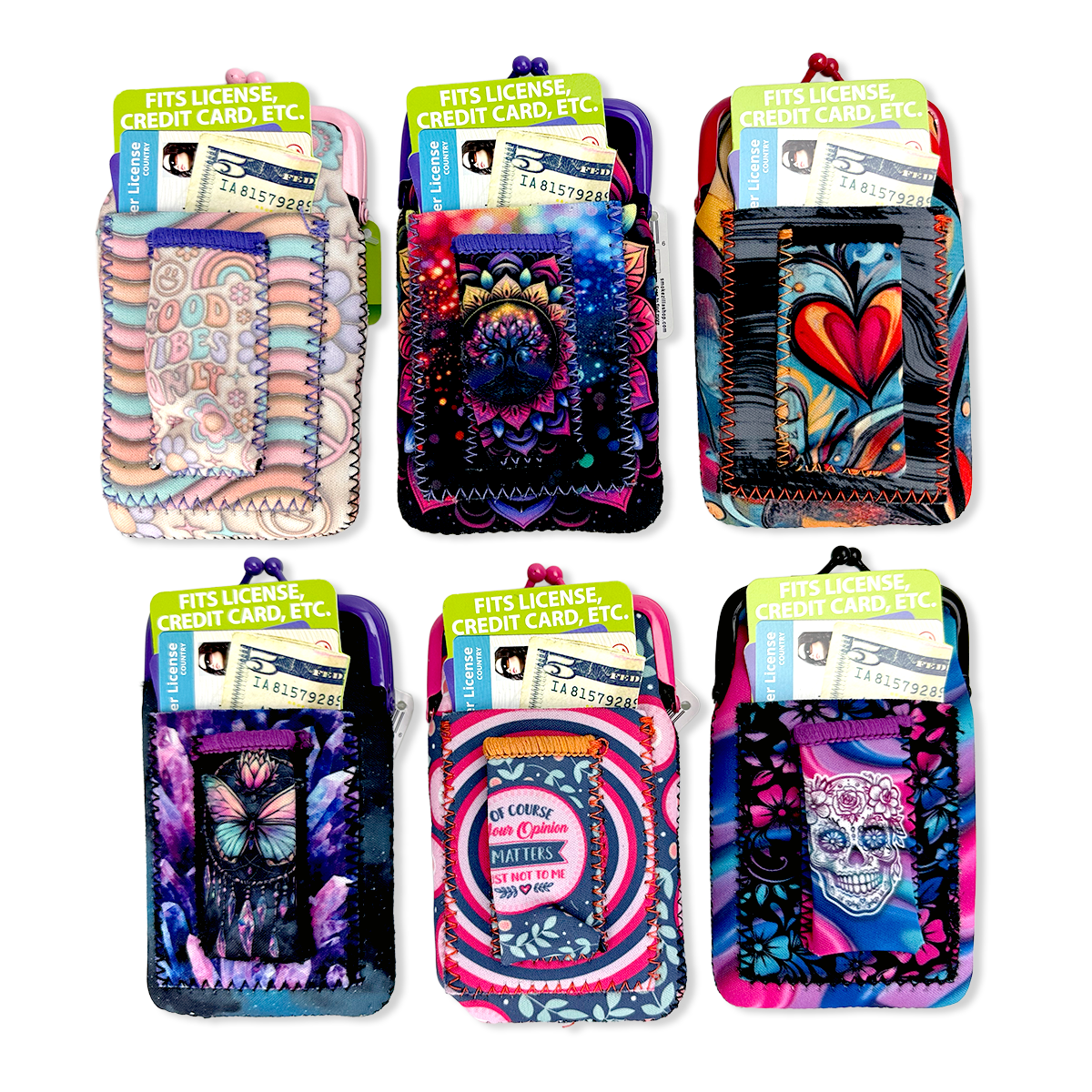 Neoprene Cigarette Pouch with Pocket - 6 Pieces Per Retail Ready Display 40312