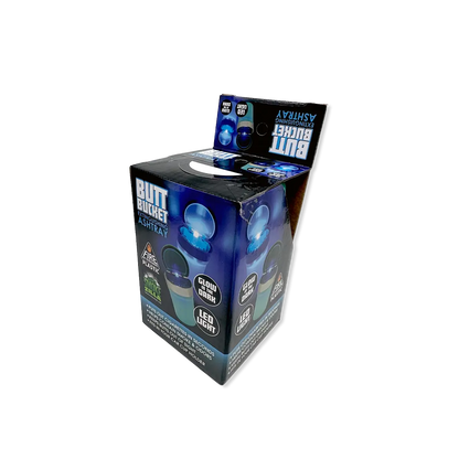 Glow In The Dark Butt Bucket Ashtray With LED Light - 6 Per Retail Ready Wholesale Display 40340 SMOKEZILLA