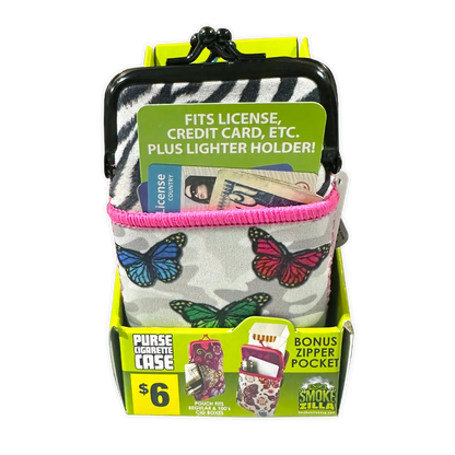 Neoprene Cigarette Pouch with Pocket - 6 Pieces Per Retail Ready Display 40677 SMOKEZILLA