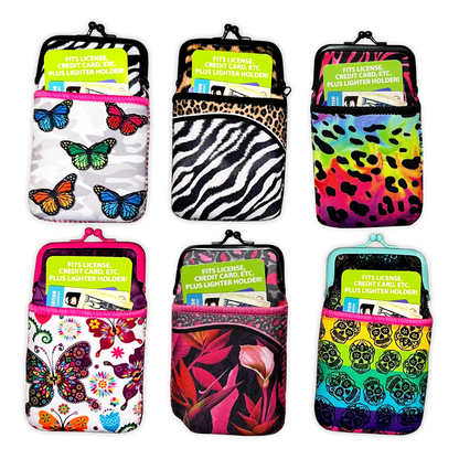 Neoprene Cigarette Pouch with Pocket - 6 Pieces Per Retail Ready Display 40677 SMOKEZILLA