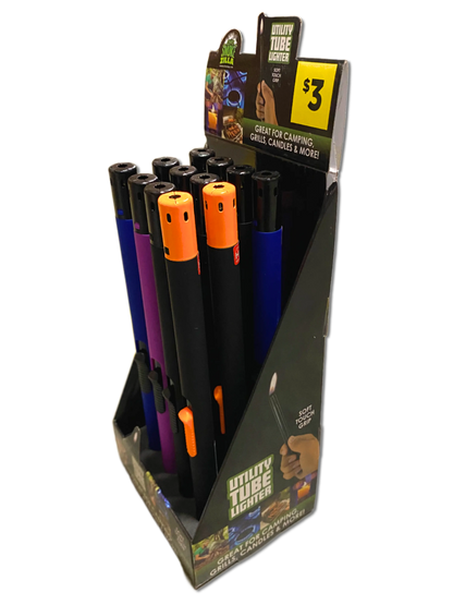 Utility Tube Lighter - 12 Pieces Per Retail Ready Display 40861 SMOKEZILLA