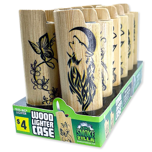 Wood Lighter Case - 12 Pieces Per Retail Ready Display 41349 SMOKEZILLA