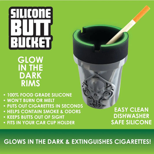 Silicone Butt Bucket Ashtray - 3 Per Retail Ready Display 41390 SMOKEZILLA