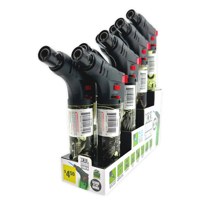 Glow in The Dark XXL Thin Torch Lighter - 8 Pieces Per Retail Ready Display 41402 SMOKEZILLA