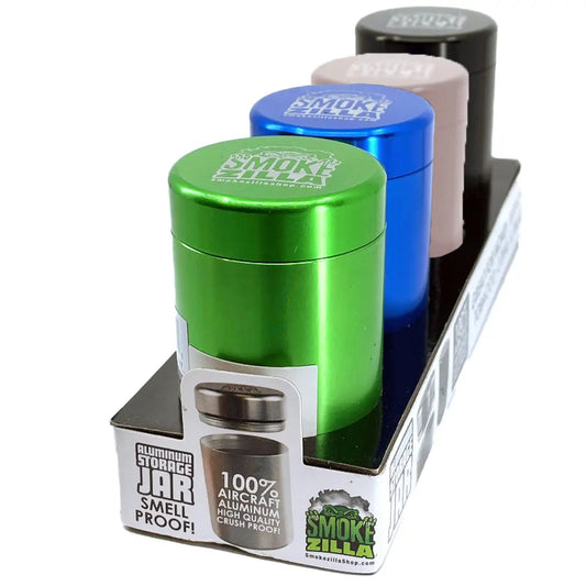 Smell Proof Metal Storage Jar - 4 Pieces Per Retail Ready Display 41406 SMOKEZILLA