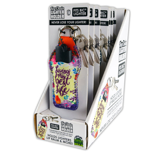 Neoprene Lighter Case Key Chain - 7 Pieces Per Retail Ready Display 41409 SMOKEZILLA