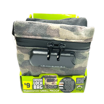 Smell Proof Canvas Lock Bag - 6 Pieces Per Retail Ready Display 41418 SMOKEZILLA