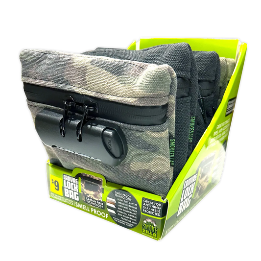 Smell Proof Canvas Lock Bag - 6 Pieces Per Retail Ready Display 41418 SMOKEZILLA