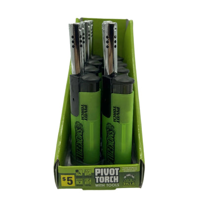 Pivot Head Torch Lighter with Tools- 8 Pieces Per Retail Ready Display 41429 SMOKEZILLA
