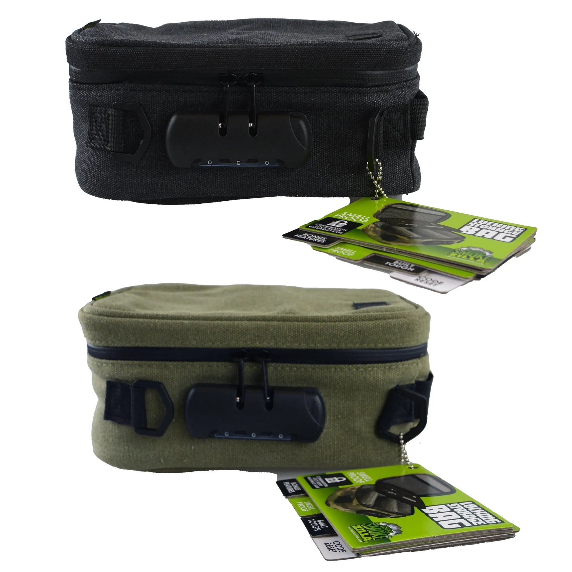 Smell Proof Canvas Lock Bag with Tool Organizer - 2 Pieces Per Pack 41439 SMOKEZILLA