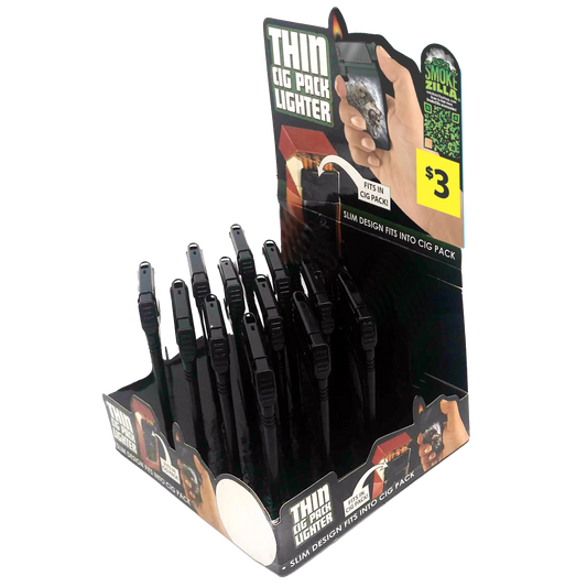 Cigarette Pack Thin Lighter - 12 Pieces Per Retail Ready Display 41474 SMOKEZILLA