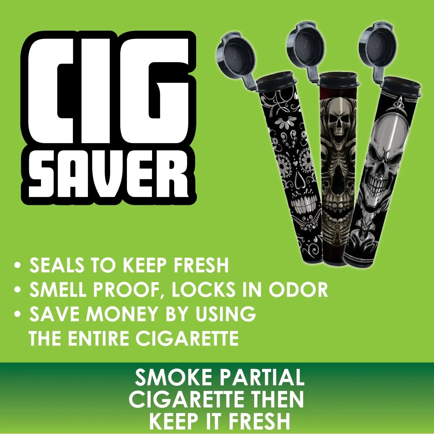 Metal Cigarette Saver Tube - 24 Pieces Per Retail Ready Display 41527 SMOKEZILLA
