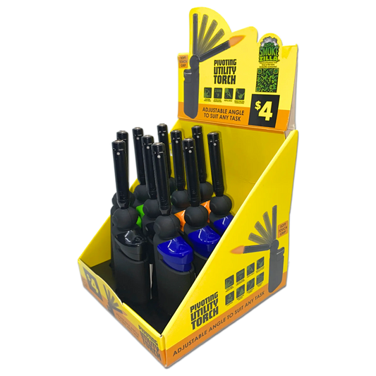 Pivot Head Utility Torch Lighter - 10 Pieces Per Retail Ready Display 41545 SMOKEZILLA