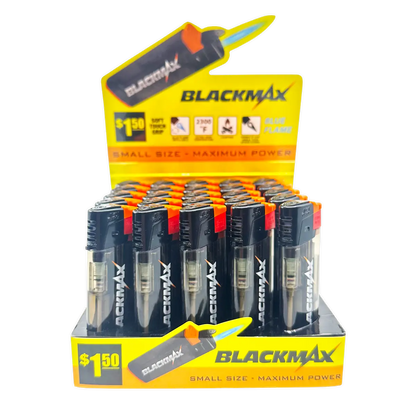 Black max Jet Flame Lighter - 25 Pieces Per Retail Ready Display 41694 SMOKEZILLA