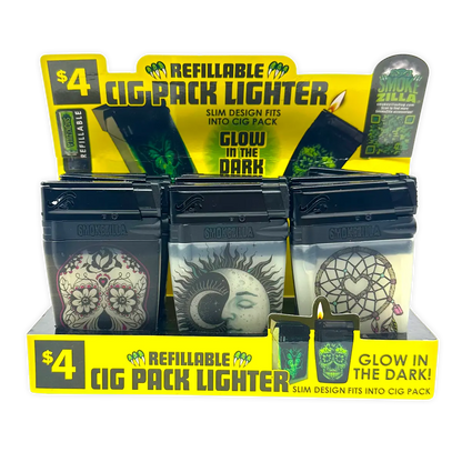 GID Cigarette Pack Thin Lighter - 9 Pieces Per Retail Ready Display 41728 SMOKEZILLA