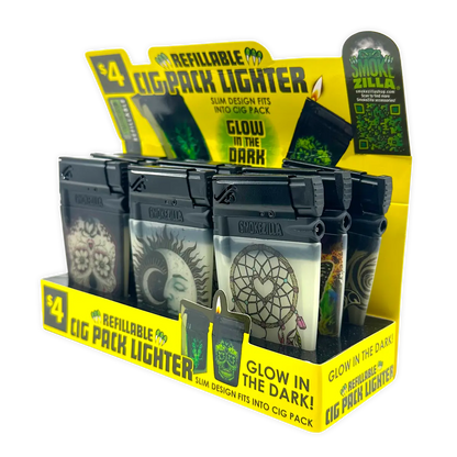GID Cigarette Pack Thin Lighter - 9 Pieces Per Retail Ready Display 41728 SMOKEZILLA