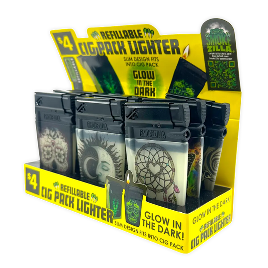 GID Cigarette Pack Thin Lighter - 9 Pieces Per Retail Ready Display 41728 SMOKEZILLA