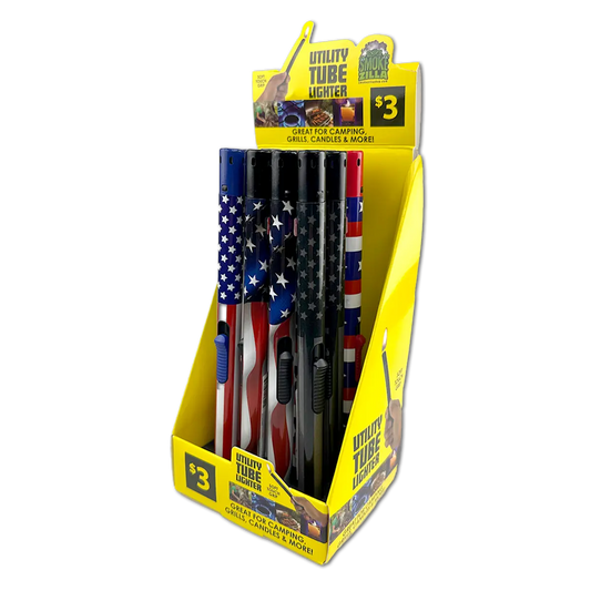Patriotic Utility Tube Lighter - 12 Pieces Per Retail Ready Display 41729 SMOKEZILLA