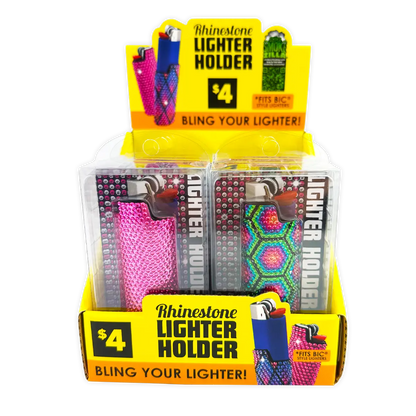 Rhinestone Lighter Case - 10 Pieces Per Retail Ready Display 41761 SMOKEZILLA