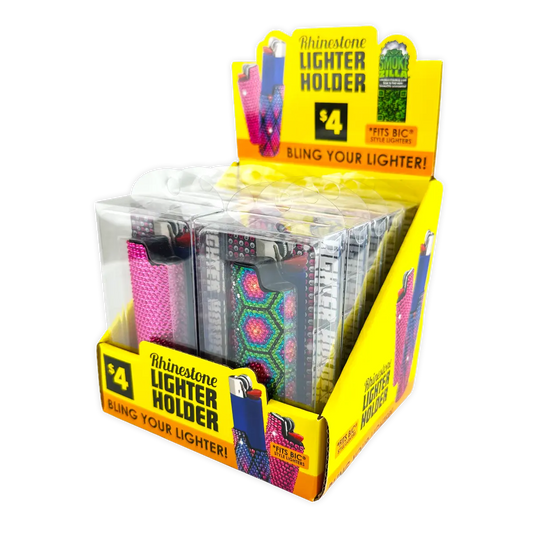 Rhinestone Lighter Case - 10 Pieces Per Retail Ready Display 41761 SMOKEZILLA