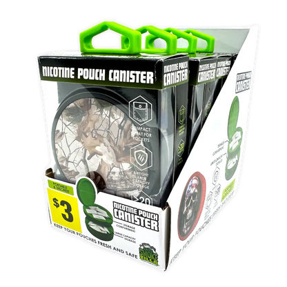 Nicotine Pouch and Storage Canisters - 4 Pieces Per Retail Ready Display 41784 SMOKEZILLA