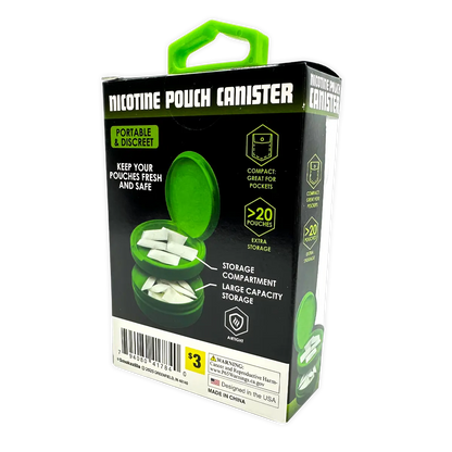 Nicotine Pouch and Storage Canisters - 4 Pieces Per Retail Ready Display 41784 SMOKEZILLA