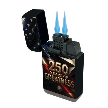 Patriotic USA 250 Dual Torch Lighter - 10 Pieces Per Retail Ready Display 41841